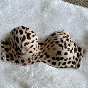 Ambrielle Animal Print Bra Strapless Underwire Size 34B